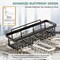Shower Caddy 6-Pack, Advanced Rustproof Design, No Drilling Adhesive Shelves, Rack with Soap Holder, Large Capacity Bathroom Organizers and Storage, Wall-Mounted Kitchen & Home Decor